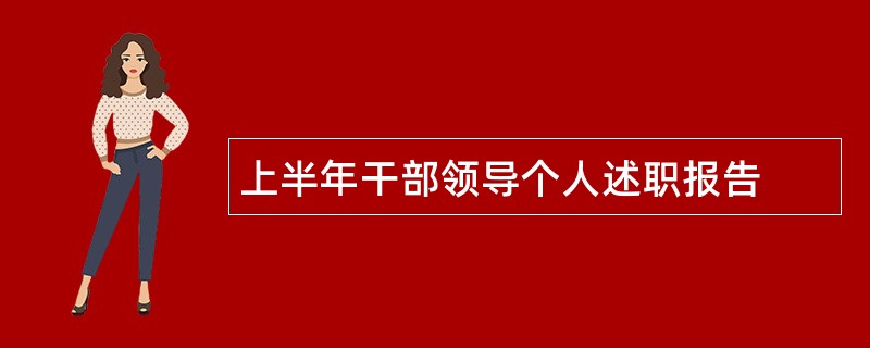 上半年干部领导个人述职报告