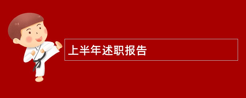 上半年述职报告