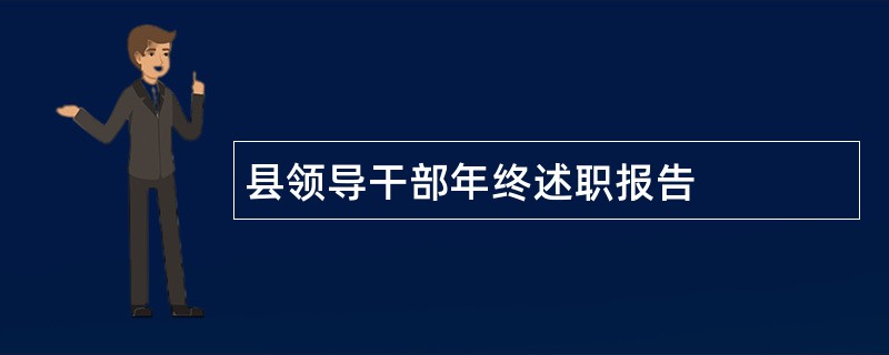 县领导干部年终述职报告