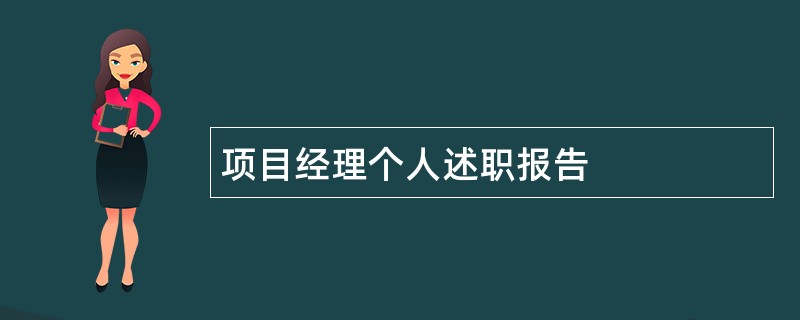 项目经理个人述职报告