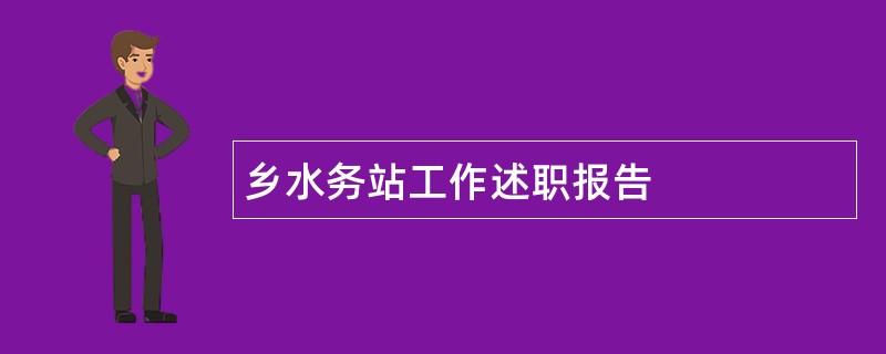 乡水务站工作述职报告