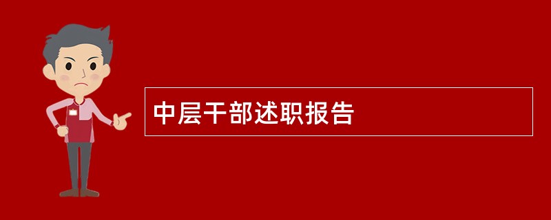 中层干部述职报告