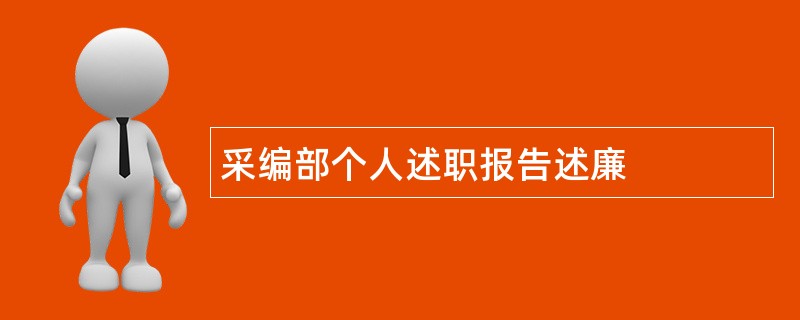 采编部个人述职报告述廉