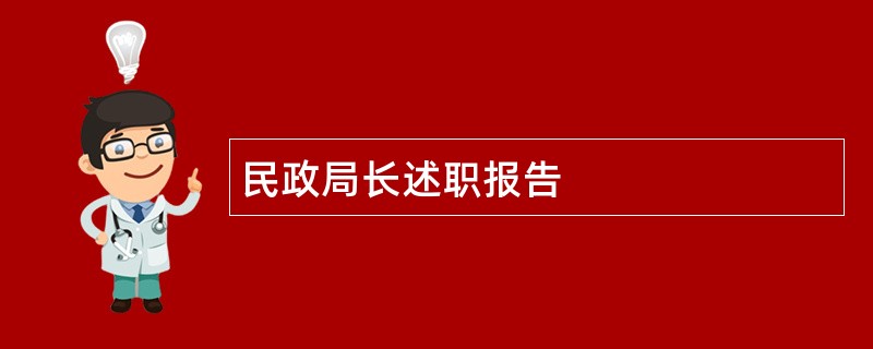 民政局长述职报告