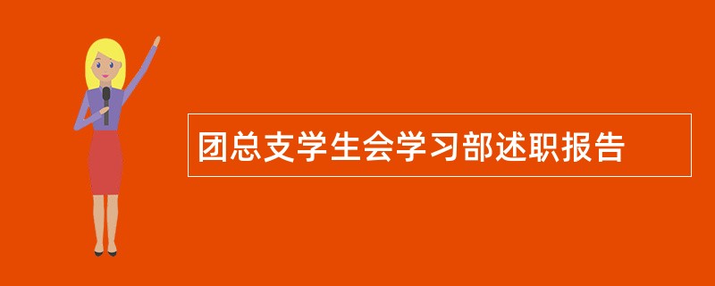 团总支学生会学习部述职报告