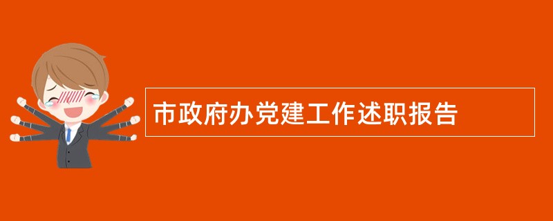 市政府办党建工作述职报告