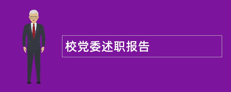 校党委述职报告