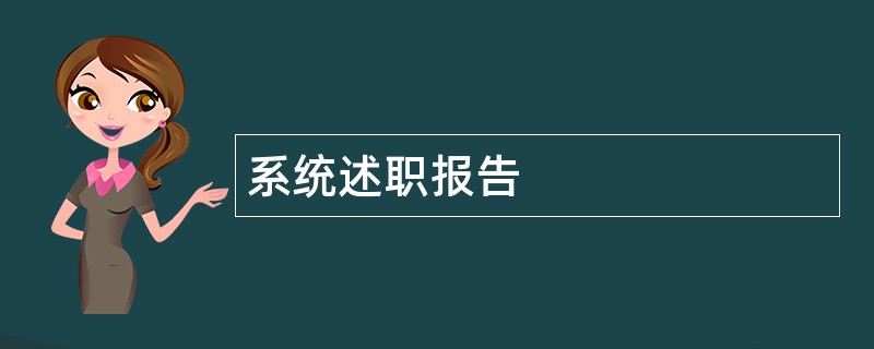 系统述职报告