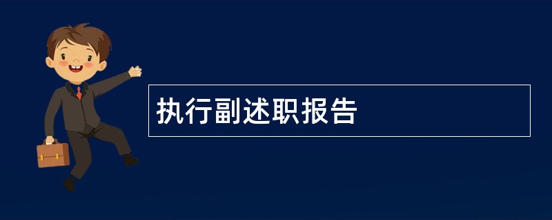 执行副述职报告