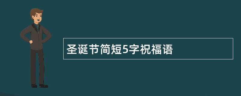 圣诞节简短5字祝福语